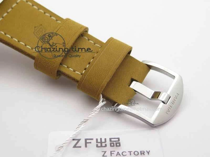 PAM690 S ZF Best Edition Blue Dial On Brown Leather Strap P.3000 Super Clone ( Sapphire )