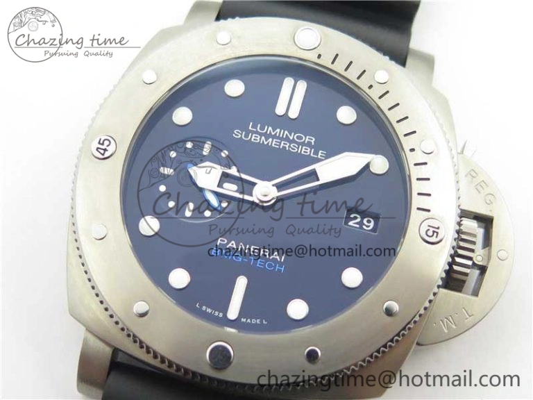 PAM692 T Titanium VSF 1:1 Best Edition on Black Rubber Strap P.9010 Super Clone (Free Nylon Strap)
