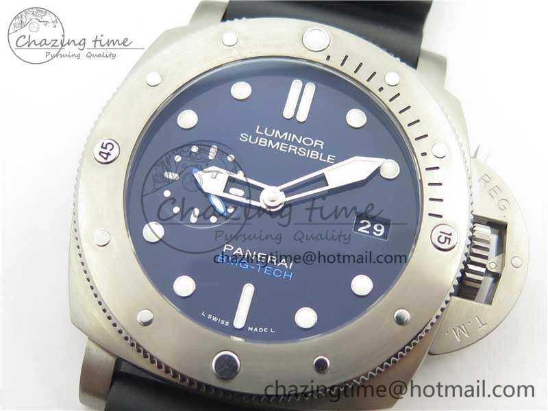 PAM692 T Titanium VSF 1:1 Best Edition on Black Rubber Strap P.9010 Super Clone (Free Nylon Strap)