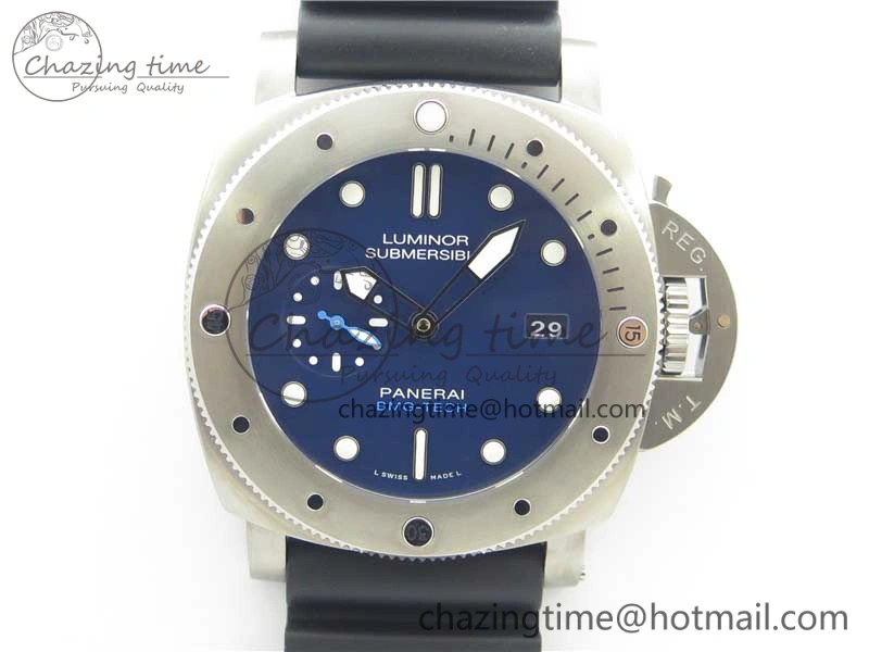 PAM692 T Titanium VSF 1:1 Best Edition on Black Rubber Strap P.9010 Super Clone (Free Nylon Strap)