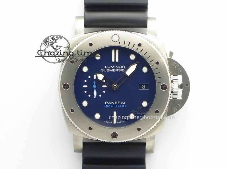 PAM692 T Titanium XF Best Edition Blue Dial On Black Rubber Strap P.9010
