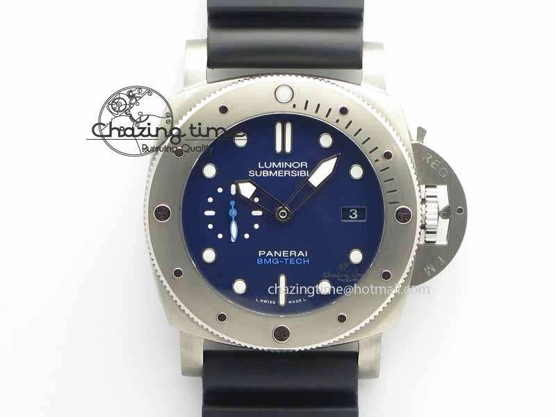 PAM692 T Titanium XF Best Edition Blue Dial On Black Rubber Strap P.9010