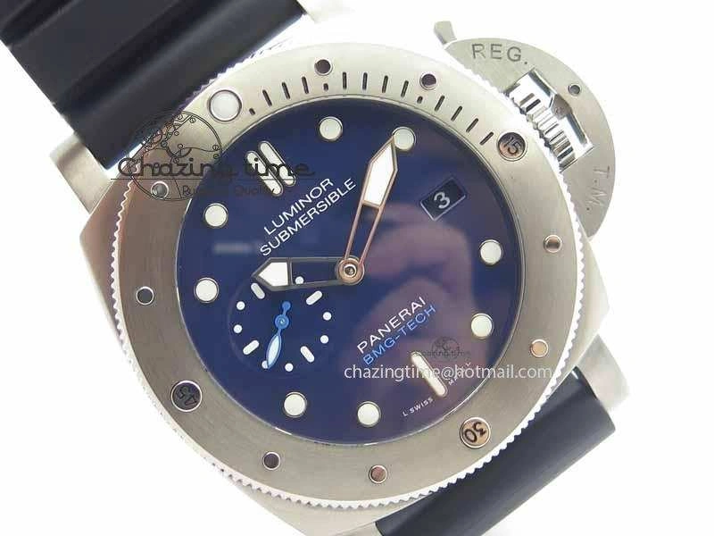 PAM692 T Titanium XF Best Edition Blue Dial On Black Rubber Strap P.9010