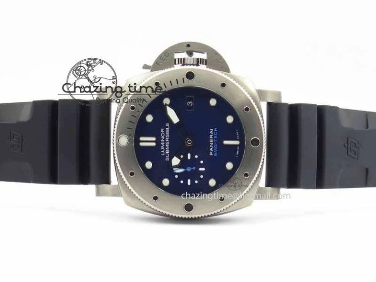 PAM692 T Titanium XF Best Edition Blue Dial On Black Rubber Strap P.9010