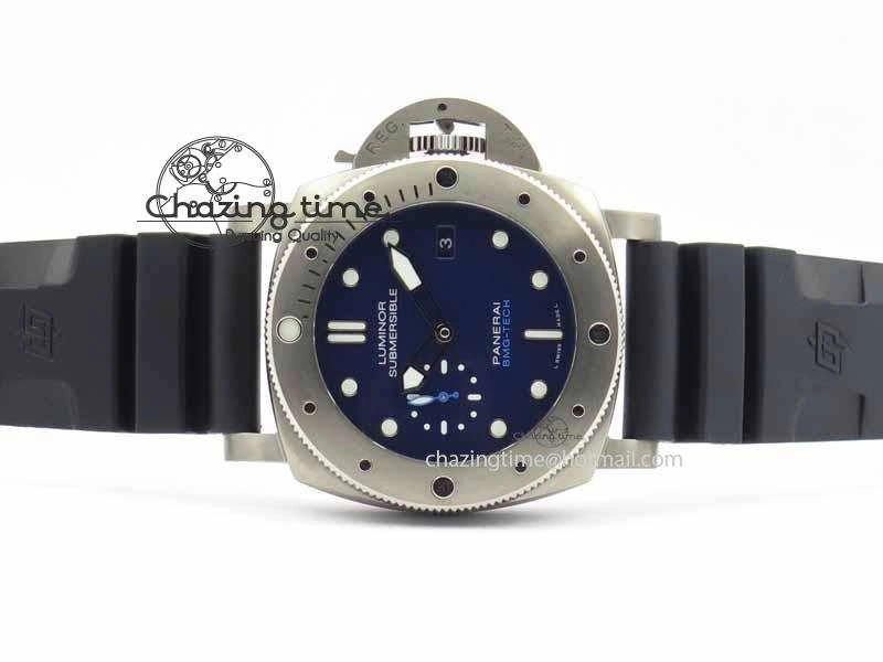 PAM692 T Titanium XF Best Edition Blue Dial On Black Rubber Strap P.9010