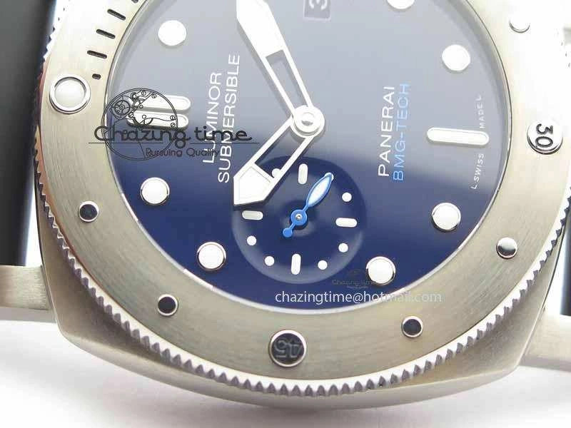 PAM692 T Titanium XF Best Edition Blue Dial On Black Rubber Strap P.9010