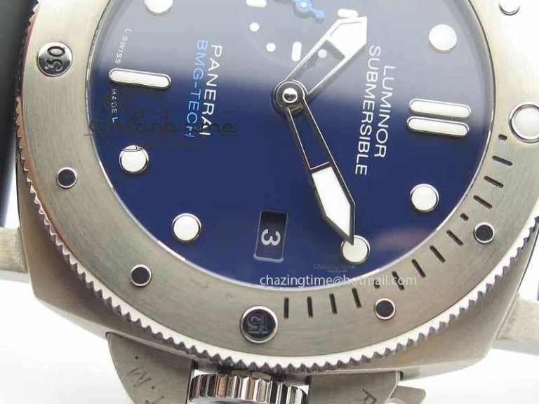 PAM692 T Titanium XF Best Edition Blue Dial On Black Rubber Strap P.9010
