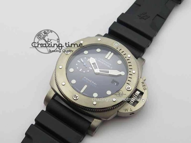 PAM692 T Titanium XF Best Edition Blue Dial On Black Rubber Strap P.9010
