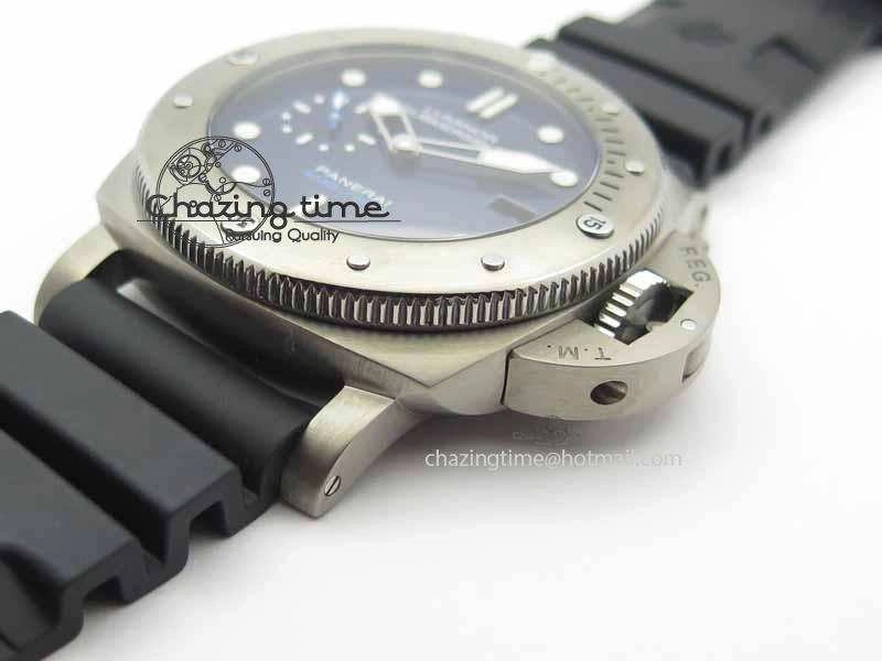 PAM692 T Titanium XF Best Edition Blue Dial On Black Rubber Strap P.9010