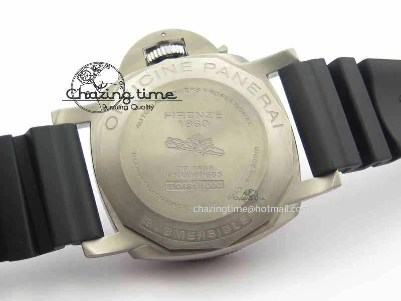 PAM692 T Titanium XF Best Edition Blue Dial On Black Rubber Strap P.9010