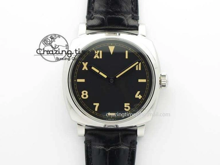 PAM718 S XF Best Edition Black California Dial On Black Leather Strap P.1000