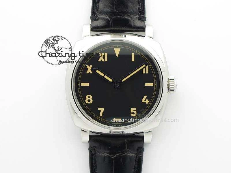 PAM718 S XF Best Edition Black California Dial On Black Leather Strap P.1000