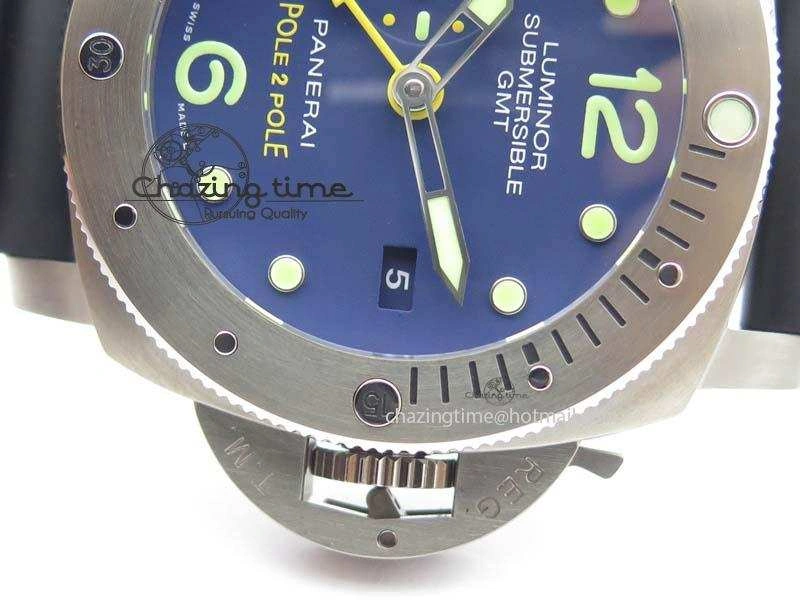 PAM719 S Titanium “Pole2Pole ” V6F 1:1 Best Edition On Black Rubber Strap P.9001 Super Clone