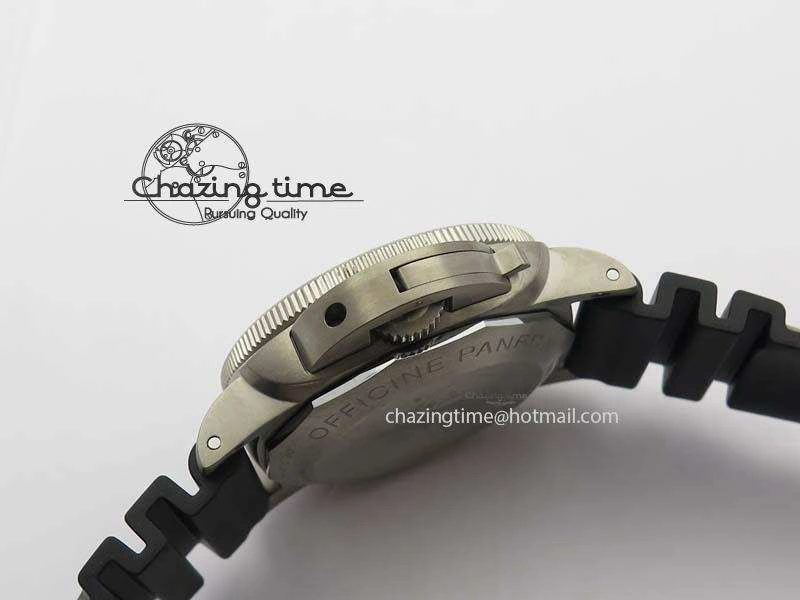 PAM719 S Titanium “Pole2Pole ” V6F 1:1 Best Edition On Black Rubber Strap P.9001 Super Clone
