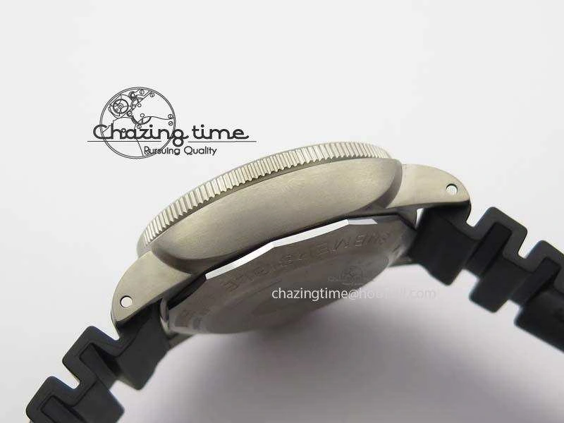 PAM719 S Titanium “Pole2Pole ” V6F 1:1 Best Edition On Black Rubber Strap P.9001 Super Clone
