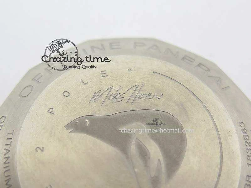 PAM719 S Titanium “Pole2Pole ” V6F 1:1 Best Edition On Black Rubber Strap P.9001 Super Clone