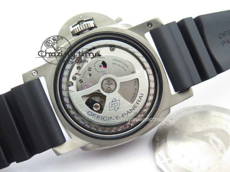 PAM719 S Titanium “Pole2Pole ” V6F 1:1 Best Edition On Black Rubber Strap P.9001 Super Clone