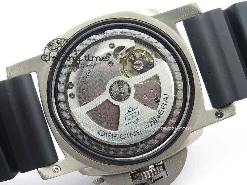 PAM719 S Titanium “Pole2Pole ” V6F 1:1 Best Edition On Black Rubber Strap P.9001 Super Clone