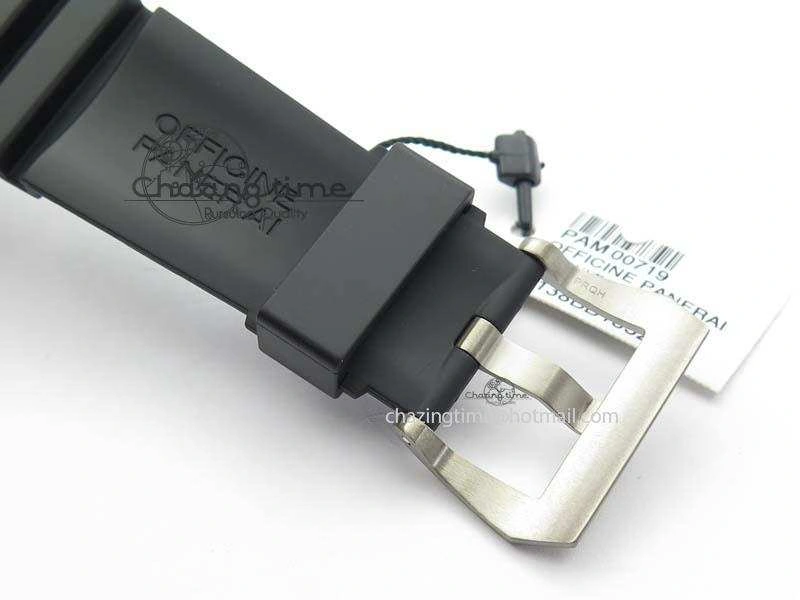 PAM719 S Titanium “Pole2Pole ” V6F 1:1 Best Edition On Black Rubber Strap P.9001 Super Clone