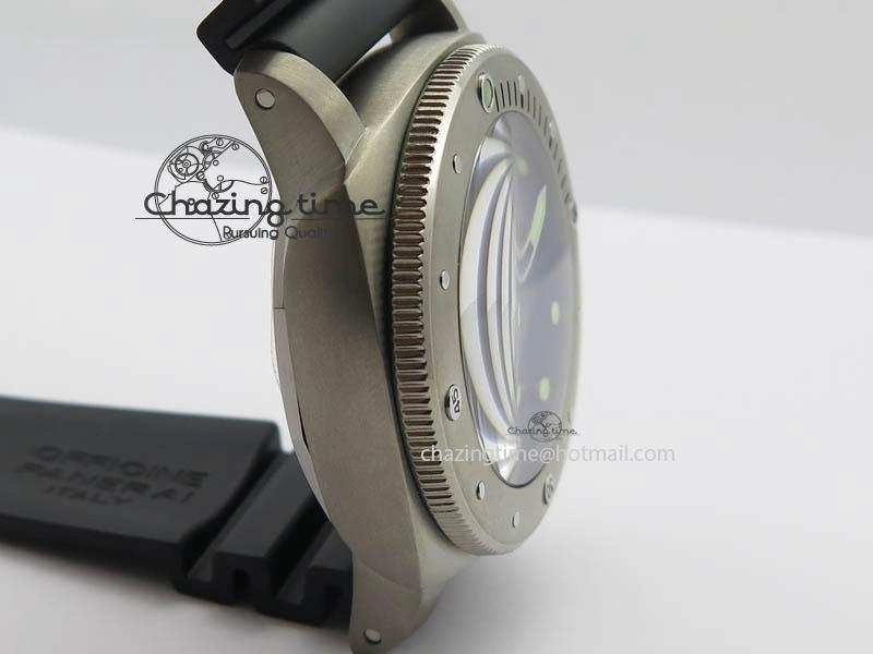PAM719 S Titanium “Pole2Pole ” VSF 1:1 Best Edition On Black Rubber Strap P.9001 Super Clone