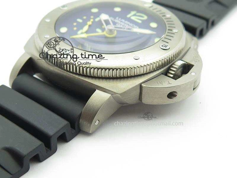 PAM719 S Titanium “Pole2Pole ” VSF 1:1 Best Edition On Black Rubber Strap P.9001 Super Clone