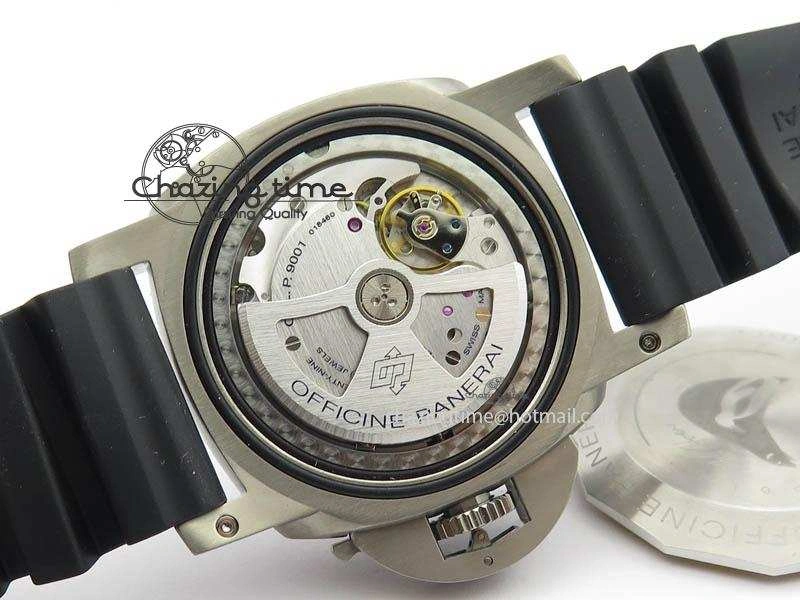 PAM719 S Titanium “Pole2Pole ” VSF 1:1 Best Edition On Black Rubber Strap P.9001 Super Clone