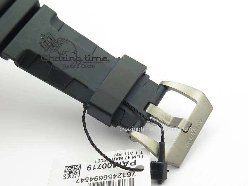 PAM719 S Titanium “Pole2Pole ” VSF 1:1 Best Edition On Black Rubber Strap P.9001 Super Clone