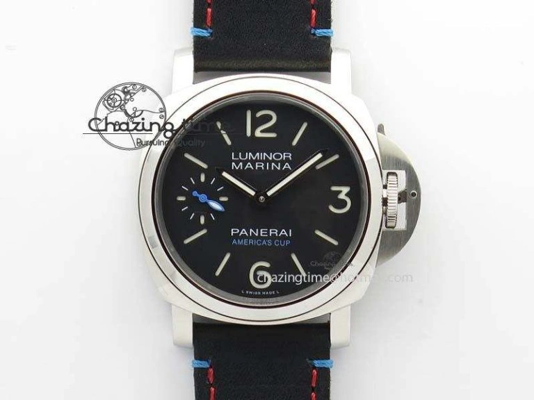 PAM724 S ZF 1:1 Best Edition “Oracle Team USA 8 Days Acciaio” On Black Leather Strap P5000 Clone