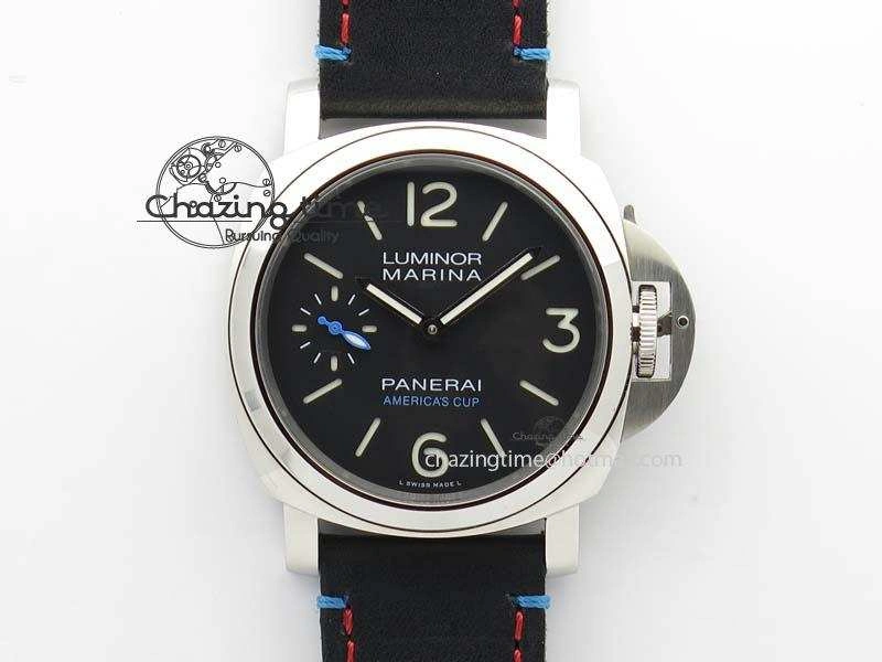 PAM724 S ZF 1:1 Best Edition “Oracle Team USA 8 Days Acciaio” On Black Leather Strap P5000 Clone
