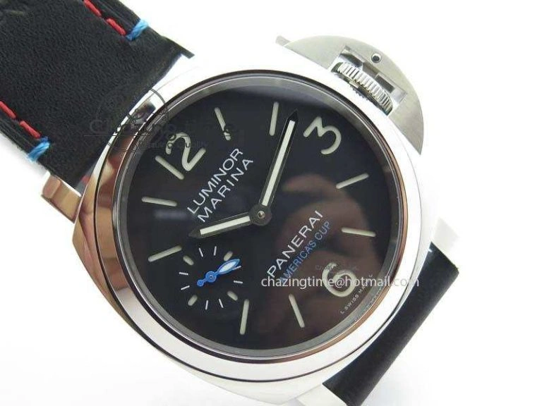 PAM724 S ZF 1:1 Best Edition “Oracle Team USA 8 Days Acciaio” On Black Leather Strap P5000 Clone