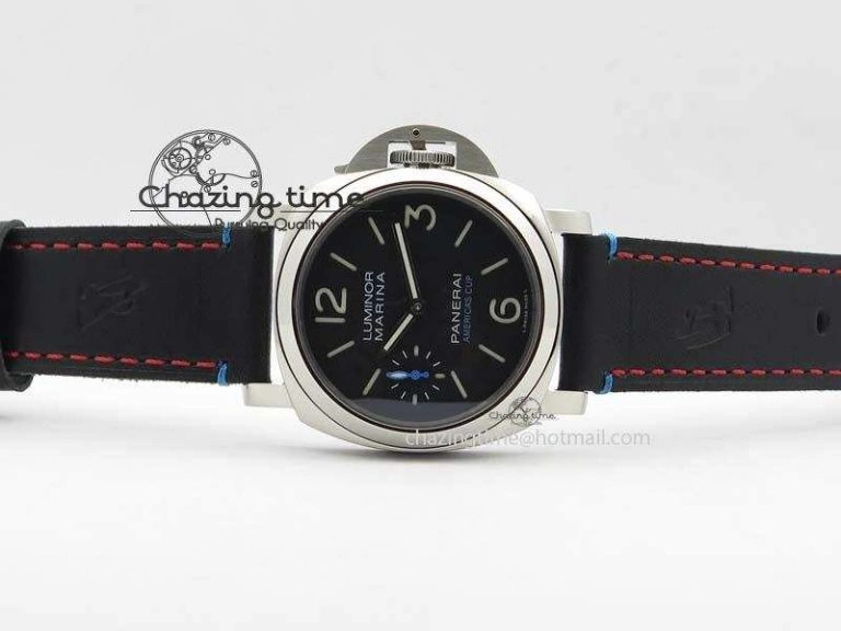 PAM724 S ZF 1:1 Best Edition “Oracle Team USA 8 Days Acciaio” On Black Leather Strap P5000 Clone