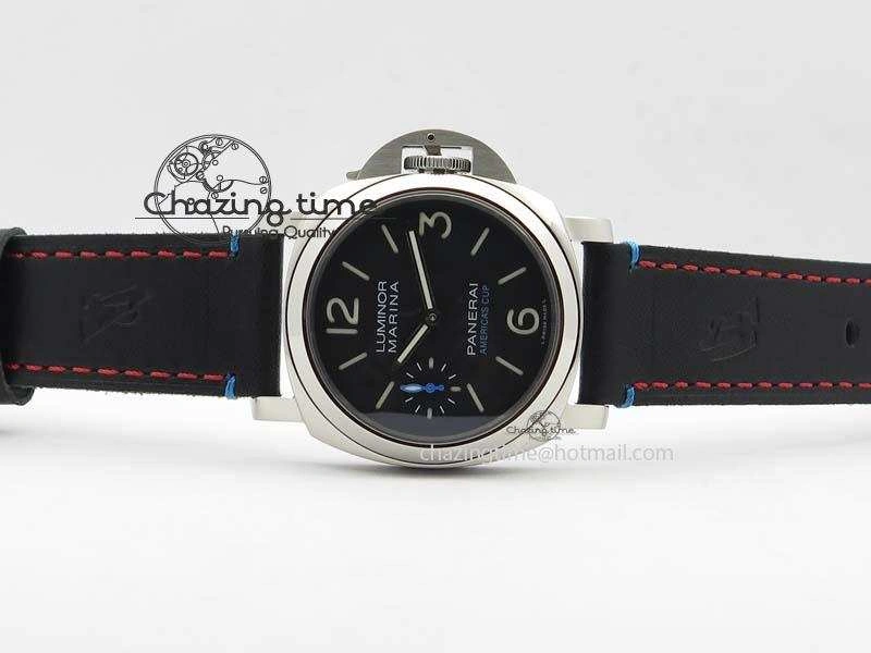 PAM724 S ZF 1:1 Best Edition “Oracle Team USA 8 Days Acciaio” On Black Leather Strap P5000 Clone