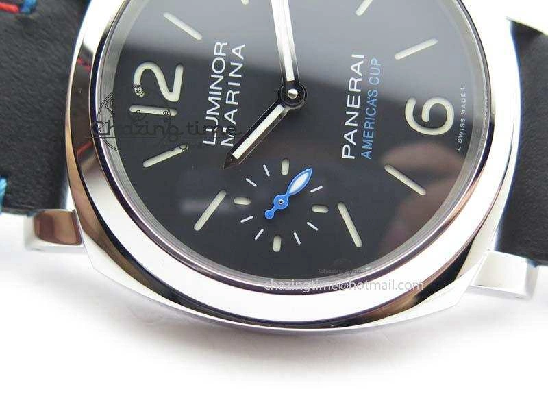 PAM724 S ZF 1:1 Best Edition “Oracle Team USA 8 Days Acciaio” On Black Leather Strap P5000 Clone