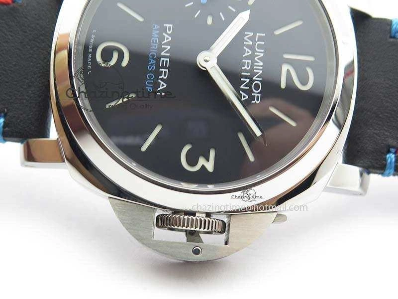 PAM724 S ZF 1:1 Best Edition “Oracle Team USA 8 Days Acciaio” On Black Leather Strap P5000 Clone