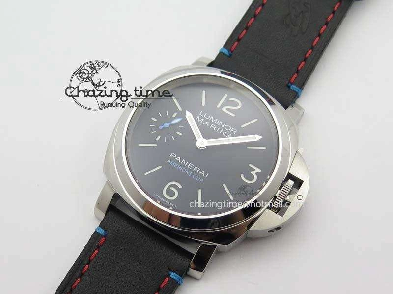 PAM724 S ZF 1:1 Best Edition “Oracle Team USA 8 Days Acciaio” On Black Leather Strap P5000 Clone