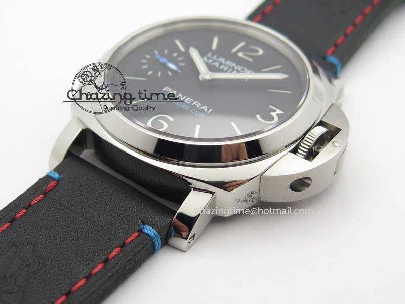 PAM724 S ZF 1:1 Best Edition “Oracle Team USA 8 Days Acciaio” On Black Leather Strap P5000 Clone