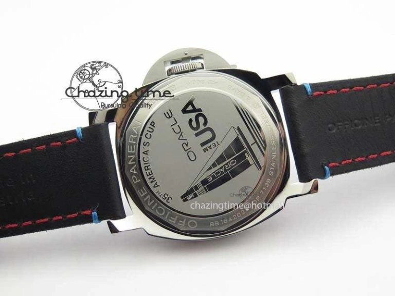 PAM724 S ZF 1:1 Best Edition “Oracle Team USA 8 Days Acciaio” On Black Leather Strap P5000 Clone