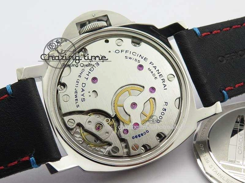 PAM724 S ZF 1:1 Best Edition “Oracle Team USA 8 Days Acciaio” On Black Leather Strap P5000 Clone