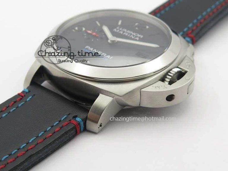 PAM727 S America’s Cup SF 1:1 Best Edition On Thick Black Leather Strap P9010