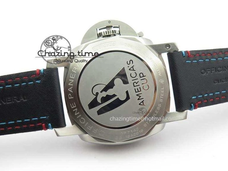 PAM727 S America’s Cup SF 1:1 Best Edition On Thick Black Leather Strap P9010