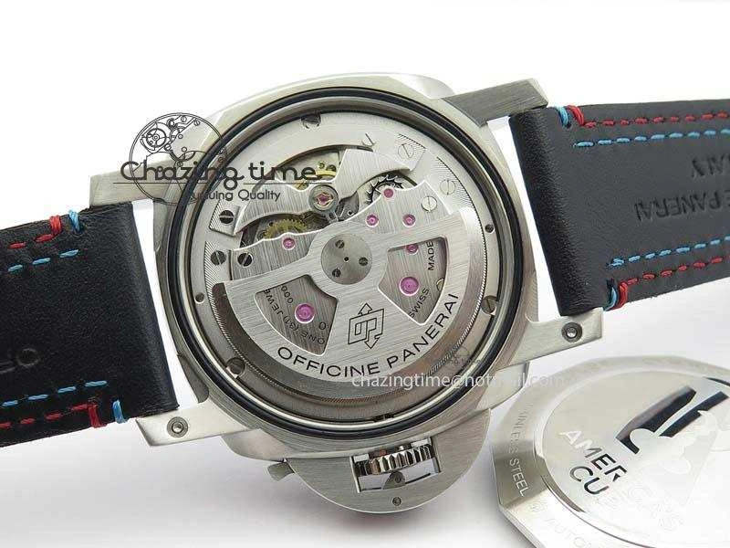 PAM727 S America’s Cup SF 1:1 Best Edition On Thick Black Leather Strap P9010