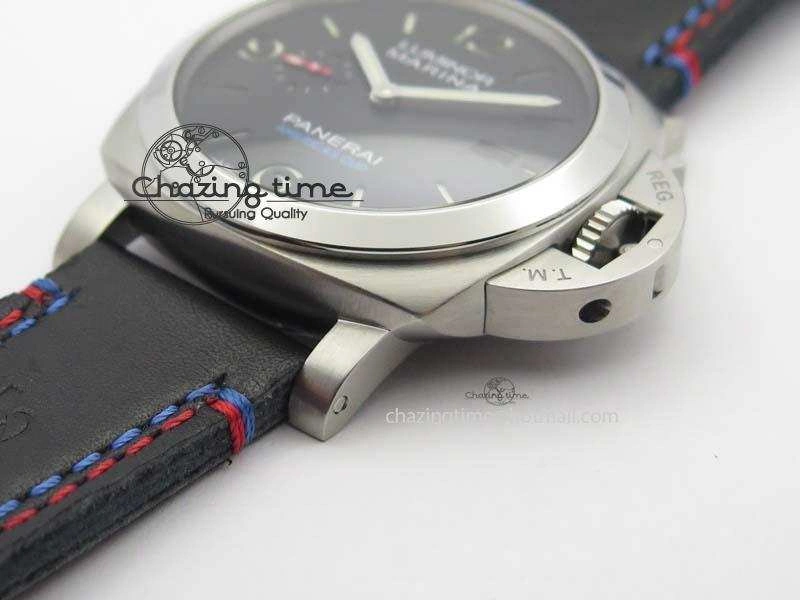 PAM727 T America’s Cup V6F 1:1 Best Edition On Thick Black Leather Strap P9010