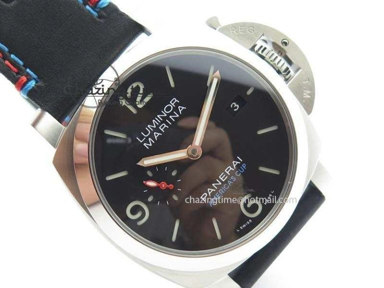 PAM727 T America’s Cup ZF 1:1 Best Edition On Thick Black Leather Strap P9010