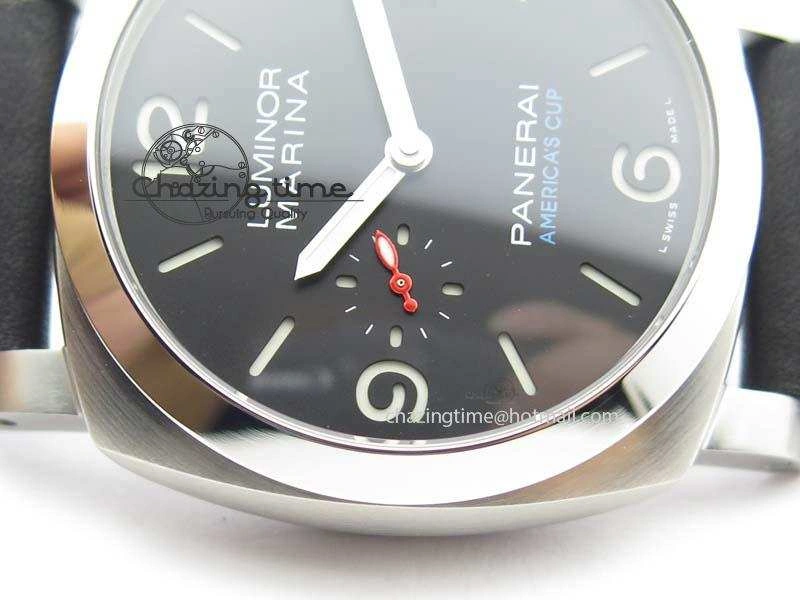 PAM727 T America’s Cup ZF 1:1 Best Edition On Thick Black Leather Strap P9010