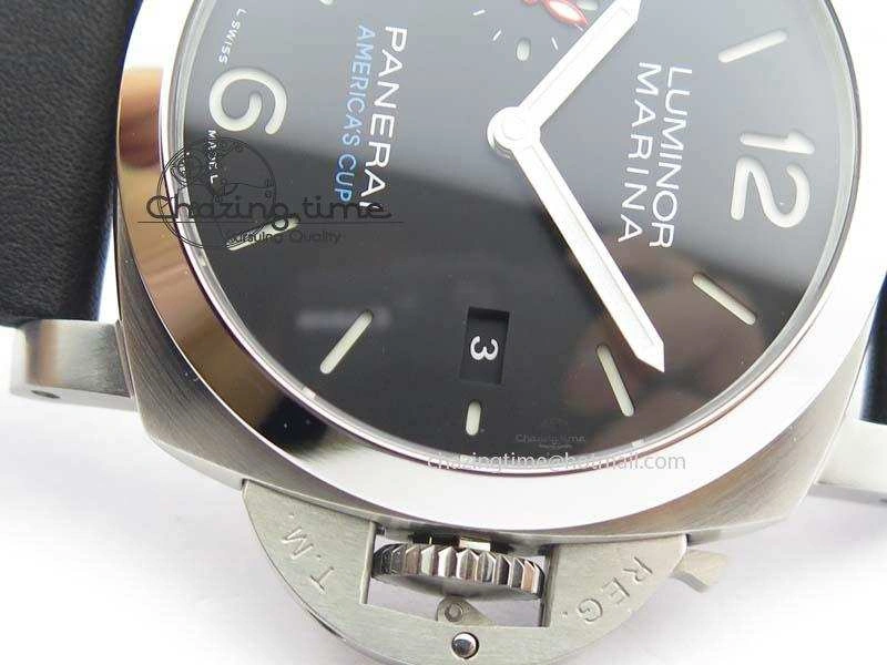 PAM727 T America’s Cup ZF 1:1 Best Edition On Thick Black Leather Strap P9010