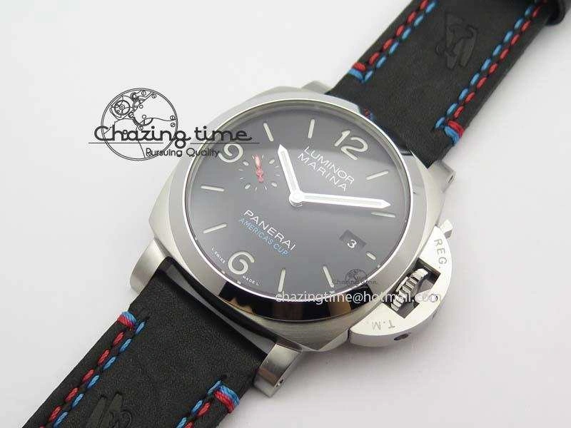 PAM727 T America’s Cup ZF 1:1 Best Edition On Thick Black Leather Strap P9010