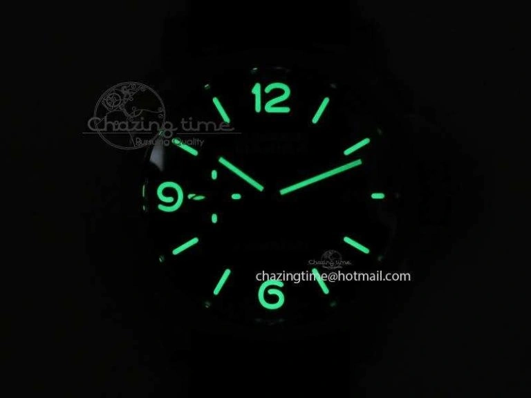 PAM727 T Lite V6F 1:1 Best Edition On Thick Black Leather Strap A23J