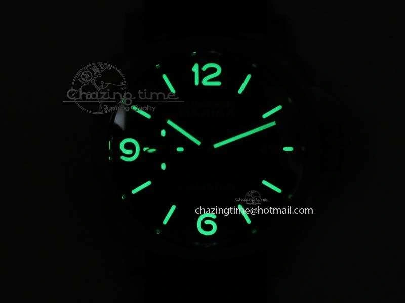 PAM727 T Lite V6F 1:1 Best Edition On Thick Black Leather Strap A23J
