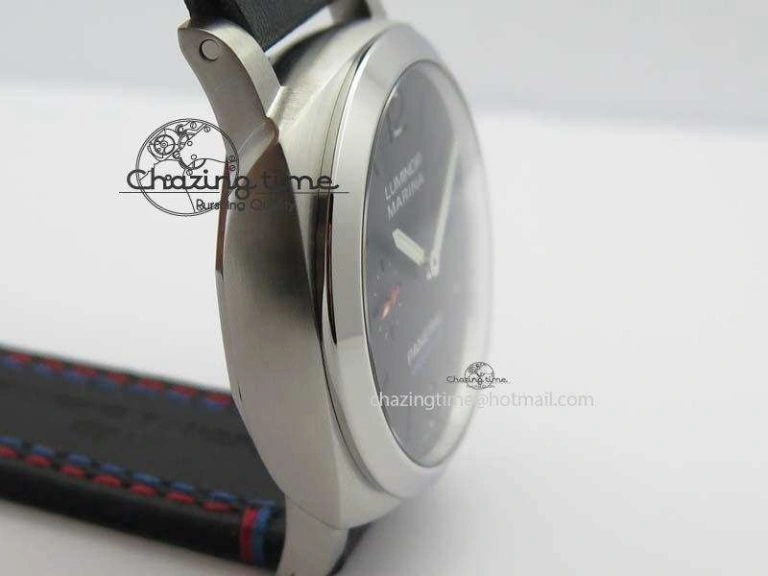 PAM727 T Lite V6F 1:1 Best Edition On Thick Black Leather Strap A23J