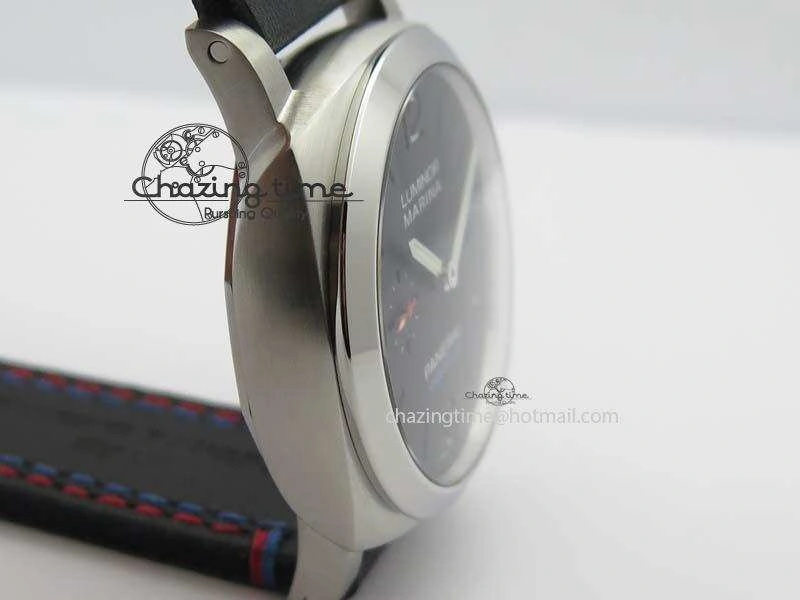 PAM727 T Lite V6F 1:1 Best Edition On Thick Black Leather Strap A23J